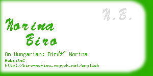 norina biro business card